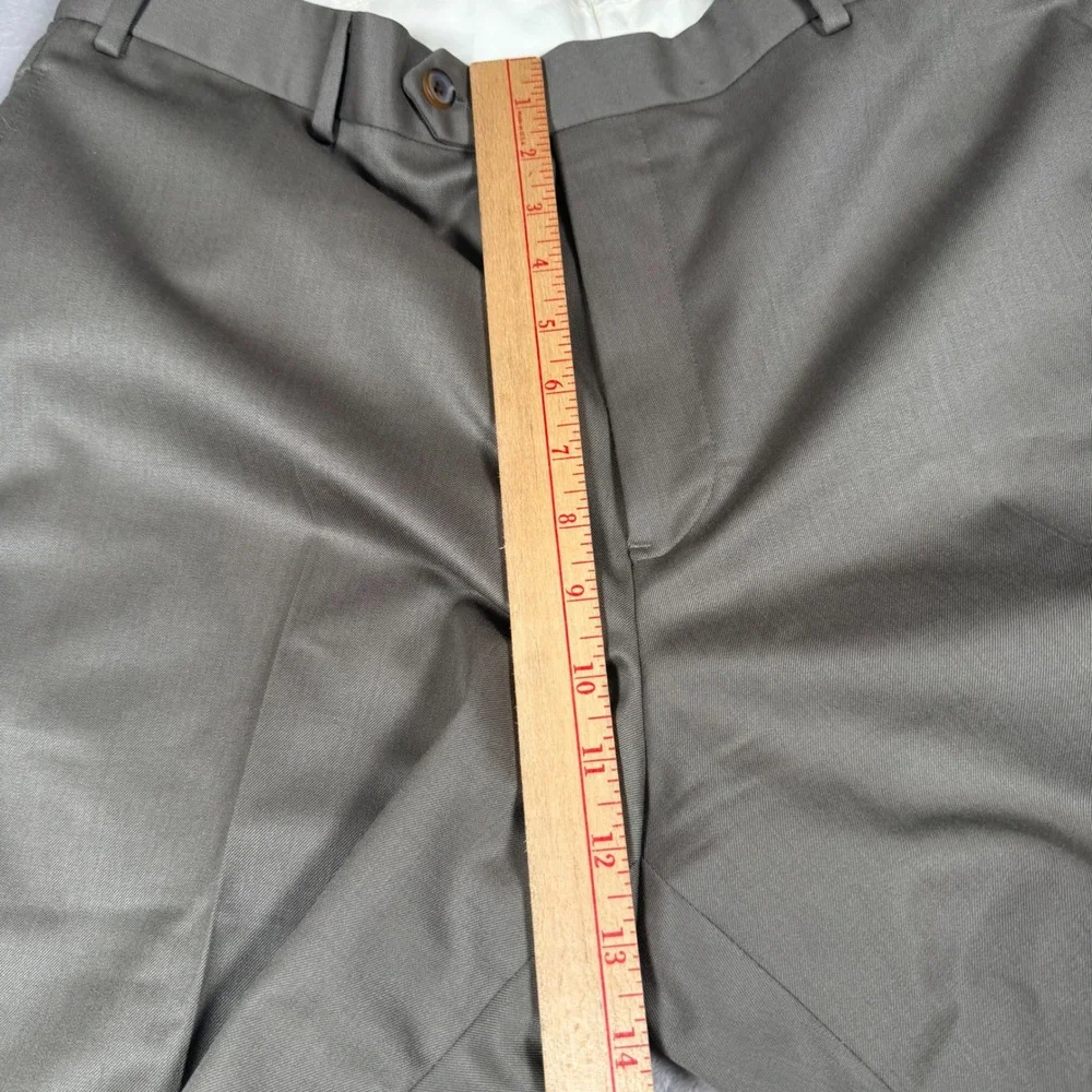 Brooks Brothers Dress Pants Mens 38x32 Olive Madison Fit Wool Trousers